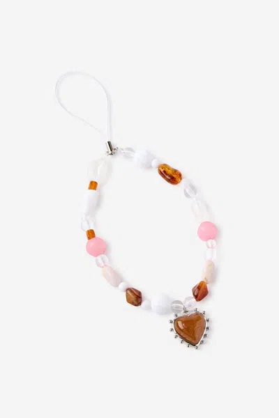 Cotton On Charm Strap In Amber Heart