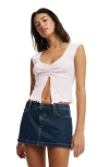 Cotton On Chelsea Open Front Top In Babydoll