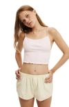 Cotton On Chloe Shirred Cami In Flossy Pink