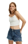 Cotton On Chloe Shirred Cami In Isabelle Ditsy Blue