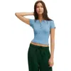 Cotton On Christy Henley Tee In Blue