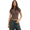 Cotton On Christy Henley Tee In Brown
