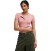 Cotton On Christy Henley Tee In Pink