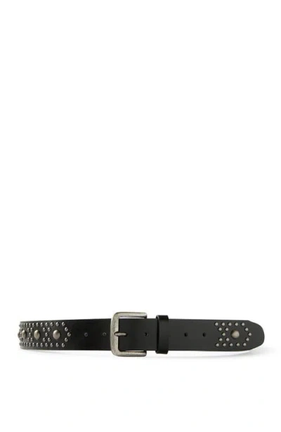 Cotton On Circle Stud Belt In Black