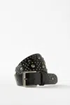 Cotton On Circle Stud Belt In Black/burnished Silver/circle Studs