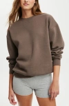 Cotton On Classic Fleece Crew Sweatshirt In Dark Truffle