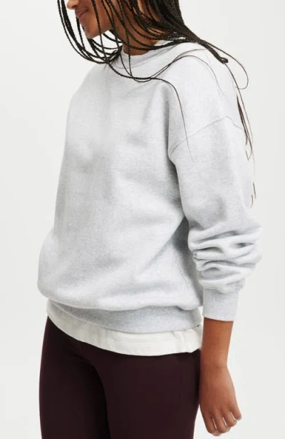 Cotton On Classic Fleece Crew Sweatshirt In Soft Grey Marle