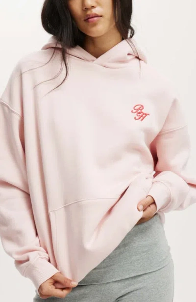 Cotton On Classic Fleece Graphic Hoodie In Bh Script Soft Pink