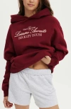 Cotton On Classic Fleece Graphic Hoodie In Leisure Awaits Sangria