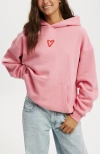 Cotton On Classic Fleece Graphic Hoodie In Not So Sweet Prairie Pink