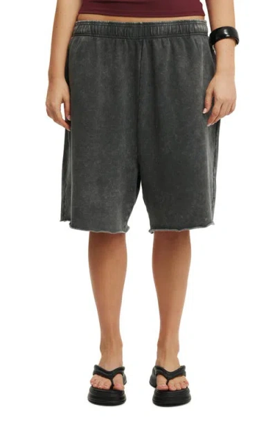 Cotton On Classic Fleece Jort In Gray