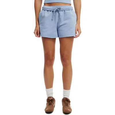 Cotton On Classic Fleece Mini Short In Dusk Blue