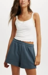 Cotton On Women's Soft Lounge Lace Trim Cami Top In Slate Blue