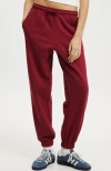 Cotton On Classic Fleece Sweatpant In Cherry Rogue