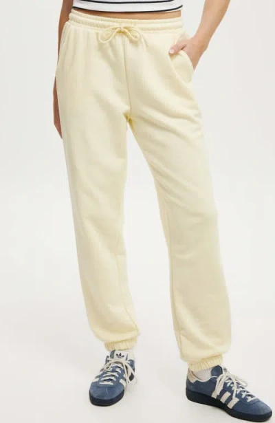 Cotton On Classic Fleece Sweatpant In Lemon Icing