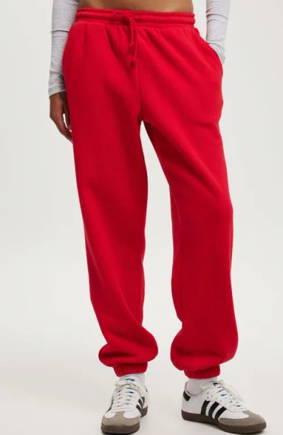 Cotton On Classic Fleece Sweatpant In Scarlet Red