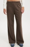 Cotton On Classic Fleece Wide Leg Sweatpant In Dark Truffle