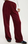 Cotton On Classic Fleece Wide Leg Sweatpant In Sangria