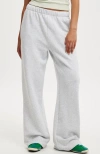 Cotton On Classic Fleece Wide Leg Sweatpant In Soft Grey Marle