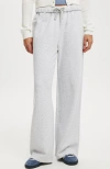 Cotton On Classic Fleece Wide Leg Sweatpant In Soft Grey Marle