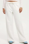 Cotton On Classic Fleece Wide Leg Sweatpant In White