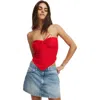 Cotton On Claudia Halter Tube Top In Lava Flare