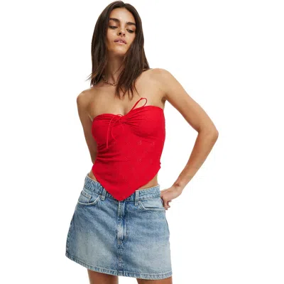 Cotton On Claudia Halter Tube Top In Lava Flare