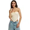 Cotton On Claudia Halter Tube Top In Lemon Icing