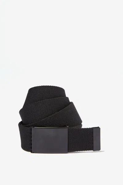 Cotton On Clip Belt In Black/black