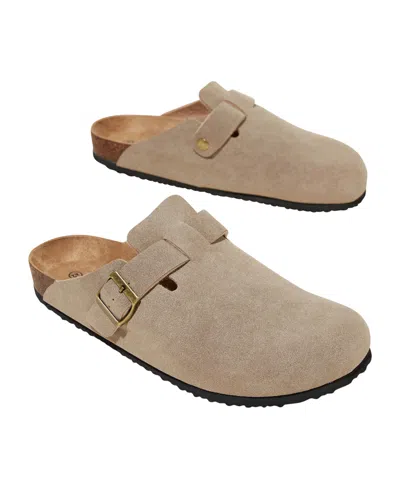 Cotton On Closed Toe Buckle Slide In Taupe Cream Teddy