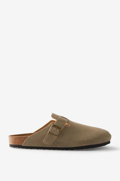 Cotton On Closed Toe Buckle Slide In Taupe