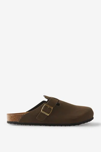 Cotton On Closed Toe Buckle Slide In Tobacco