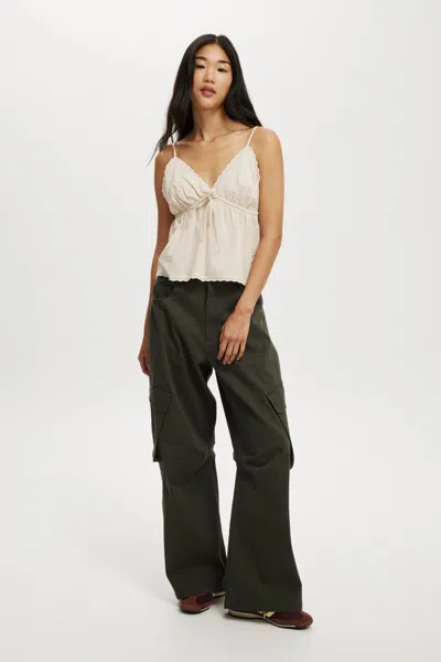 Cotton On Cody Baggy Cargo Pant In Washed Green