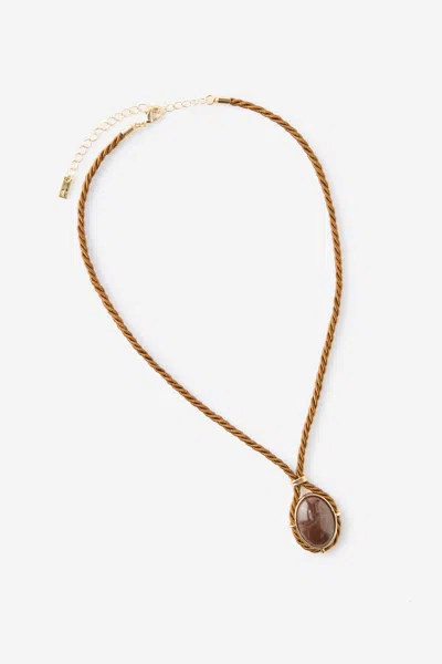 Cotton On Cord Pendant Necklace In Multi