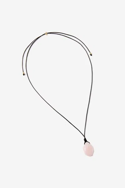 Cotton On Cord Pendant Necklace In Pink