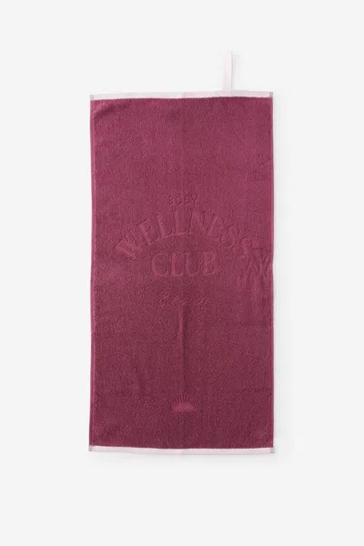 Cotton On Core Gym Towel In Dusty Rose Multi