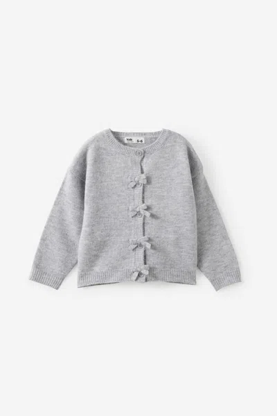 Cotton On Kids' Cosi Knit Cardigan In Gray