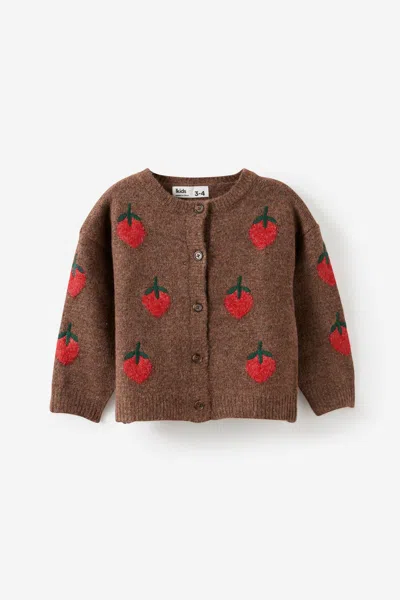 Cotton On Kids' Cosi Knit Cardigan In Brown