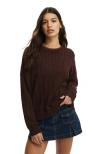Cotton On Cotton Crew Neck Sweater In Brown