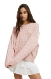 Cotton On Cotton Crew Neck Sweater In Pink