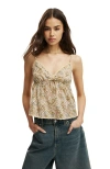 Cotton On Cotton Lace Cami In Brown