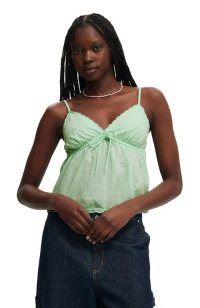 Cotton On Cotton Lace Cami In Green
