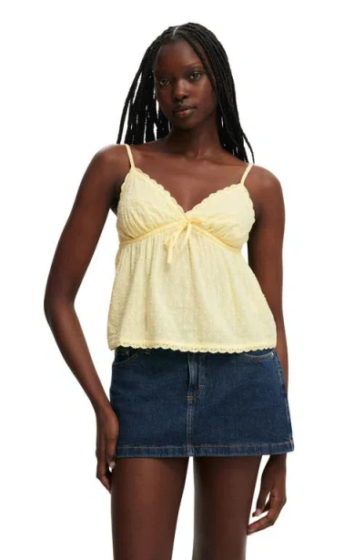 Cotton On Cotton Lace Cami In Blue