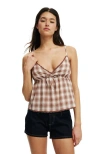 Cotton On Cotton Lace Cami In Brown