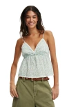 Cotton On Cotton Lace Cami In Isabelle Floral Blue