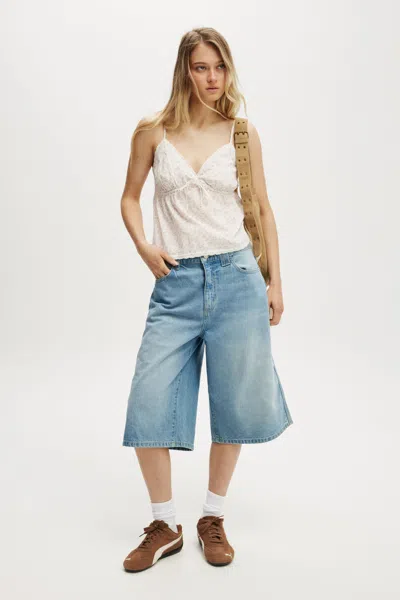 Cotton On Cotton Lace Cami In Kristen Daisy Peach