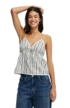 Cotton On Cotton Lace Cami In Luca Stripe
