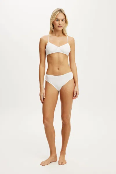 Cotton On Cotton Pointelle Cheeky Brief In White