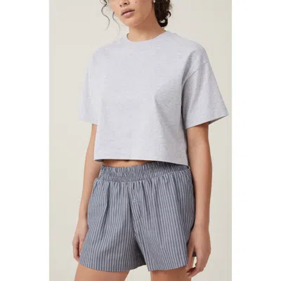 Cotton On Cropped Boxy Tee In Grey Marle