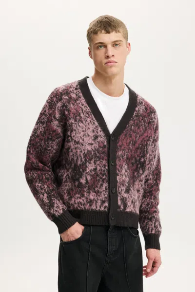 Cotton On Cropped Cardigan In Pink Texture